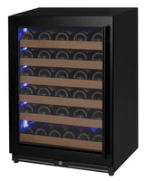 Allavino Reserva Series 51‑Bottle Single Zone Built‑In Luxury Wine Refrigerator with Black Door Left Hinge VSW5134S‑1BL