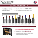 Allavino Reserva Series 51″ Single Zone Built-In Luxury Wine Refrigerator with Panel-Ready Overlay Door Right Hinge