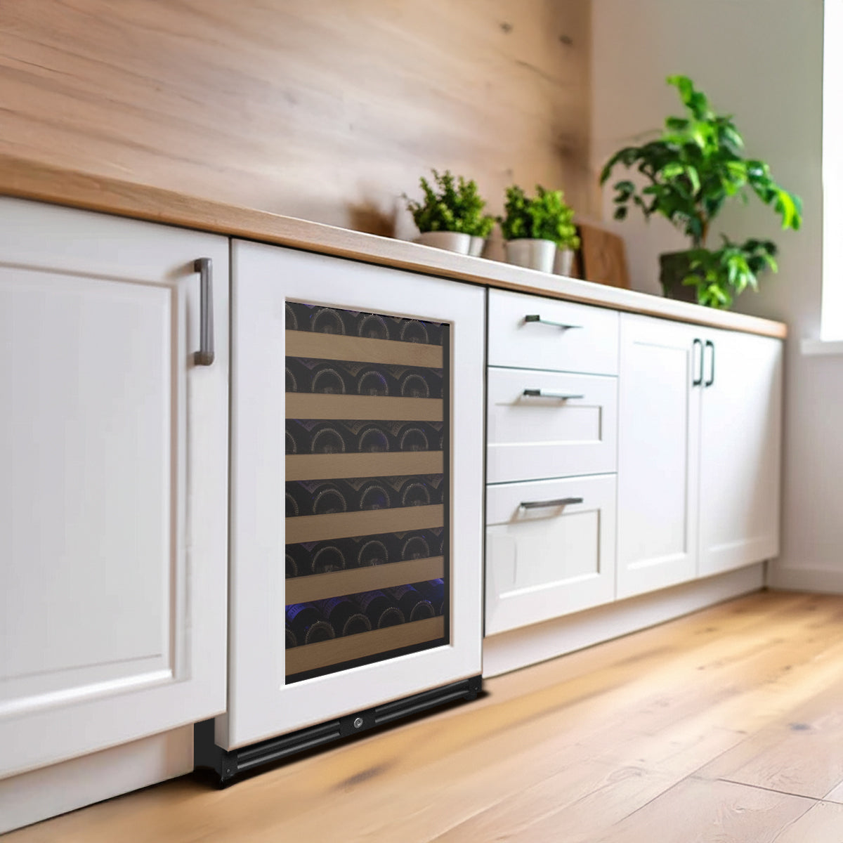 Allavino Reserva Series 51-Bottle Single Zone Built‑in Luxury Wine Refrigerator with Panel‑Ready Overlay Door Left Hinge