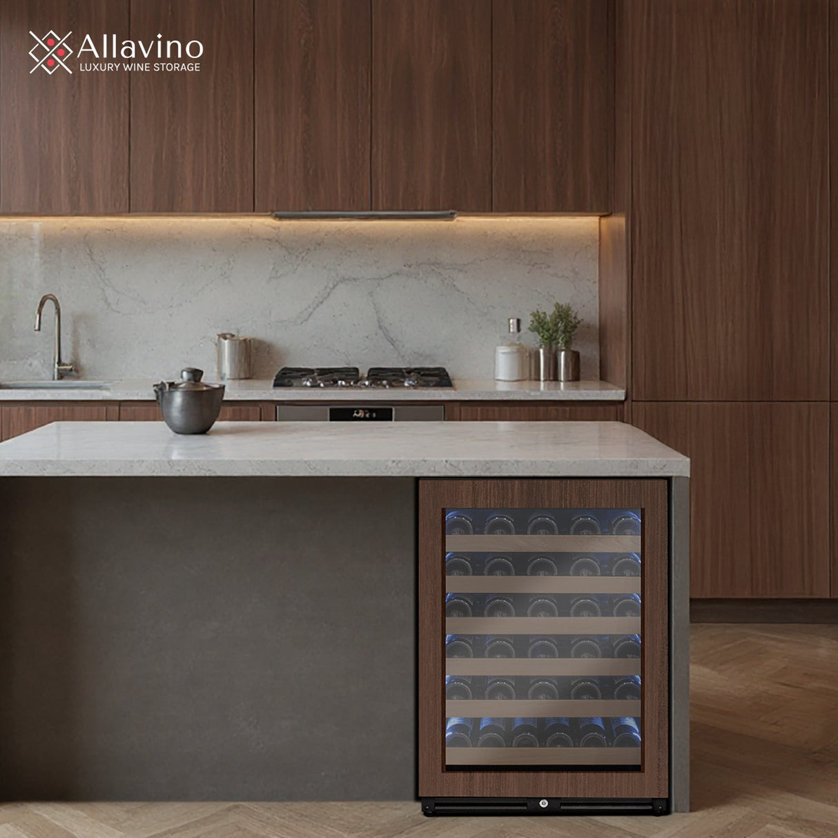 Allavino Reserva Series 51″ Single Zone Built-In Luxury Wine Refrigerator with Panel-Ready Overlay Door Right Hinge