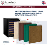 Allavino Reserva Series 51″ Single Zone Built-In Luxury Wine Refrigerator with Panel-Ready Overlay Door Right Hinge