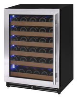 Allavino Reserva Series 51‑Bottle Single Zone Built‑In Luxury Wine Refrigerator with Stainless Steel Door Left Hinge VSW5134S‑1SL
