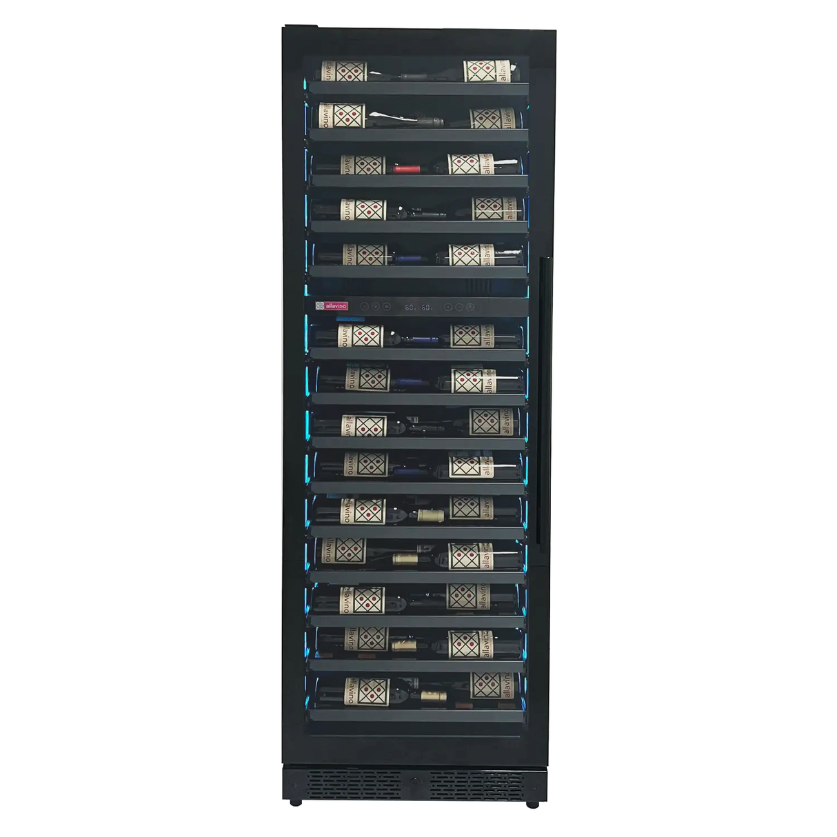 Allavino Reserva Series 67″ 71″ Tall Dual Zone Left Hinge Black Shallow Wine Refrigerator Console
