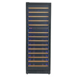 Allavino Reserva Series 67″ 71″ Tall Dual Zone Right Hinge Black Shallow Wine Refrigerator with Wood Shelf Fronts