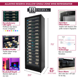 Allavino Reserva Series 67″ 71″ Tall Single Zone Left Hinge Black Shallow Wine Refrigerator Console