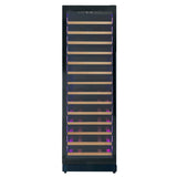 Allavino Reserva Series 67″ 71″ Tall Single Zone Left Hinge Black Shallow Wine Refrigerator with Wood Front Shelves