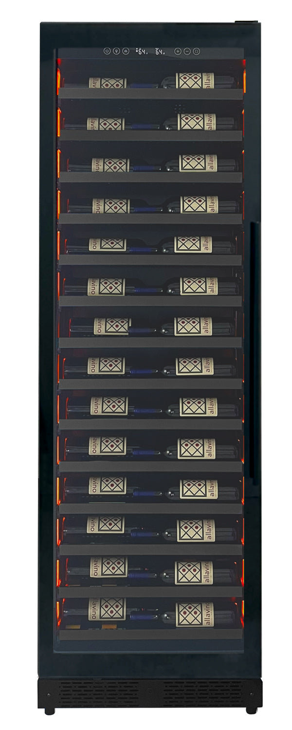 Allavino Reserva Series 67″ 71″ Tall Single Zone Left Hinge Black Shallow Wine Refrigerator Console