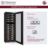 Allavino Reserva 67 Bottle 71" Single Zone Panel Ready Wine Refrigerator VSW6771S-1PRR