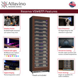 Allavino Reserva 67 Bottle 71" Single Zone Panel Ready Wine Refrigerator VSW6771S-1PRR