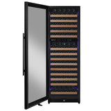 Allavino Reserva Series 172 Bottle Dual Zone Built-in Wine Refrigerator with Black Metal Door - Left Hinge