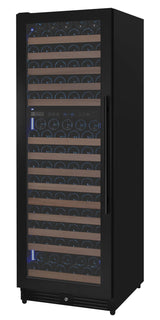 Allavino Reserva Series 172 Bottle Dual Zone Built-in Wine Refrigerator with Black Metal Door - Left Hinge