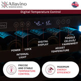 Allavino Reserva Series 172 Bottle Dual Zone Built-In Wine Refrigerator Panel Ready Overlay Right Hinge VSW71LD-2PRR