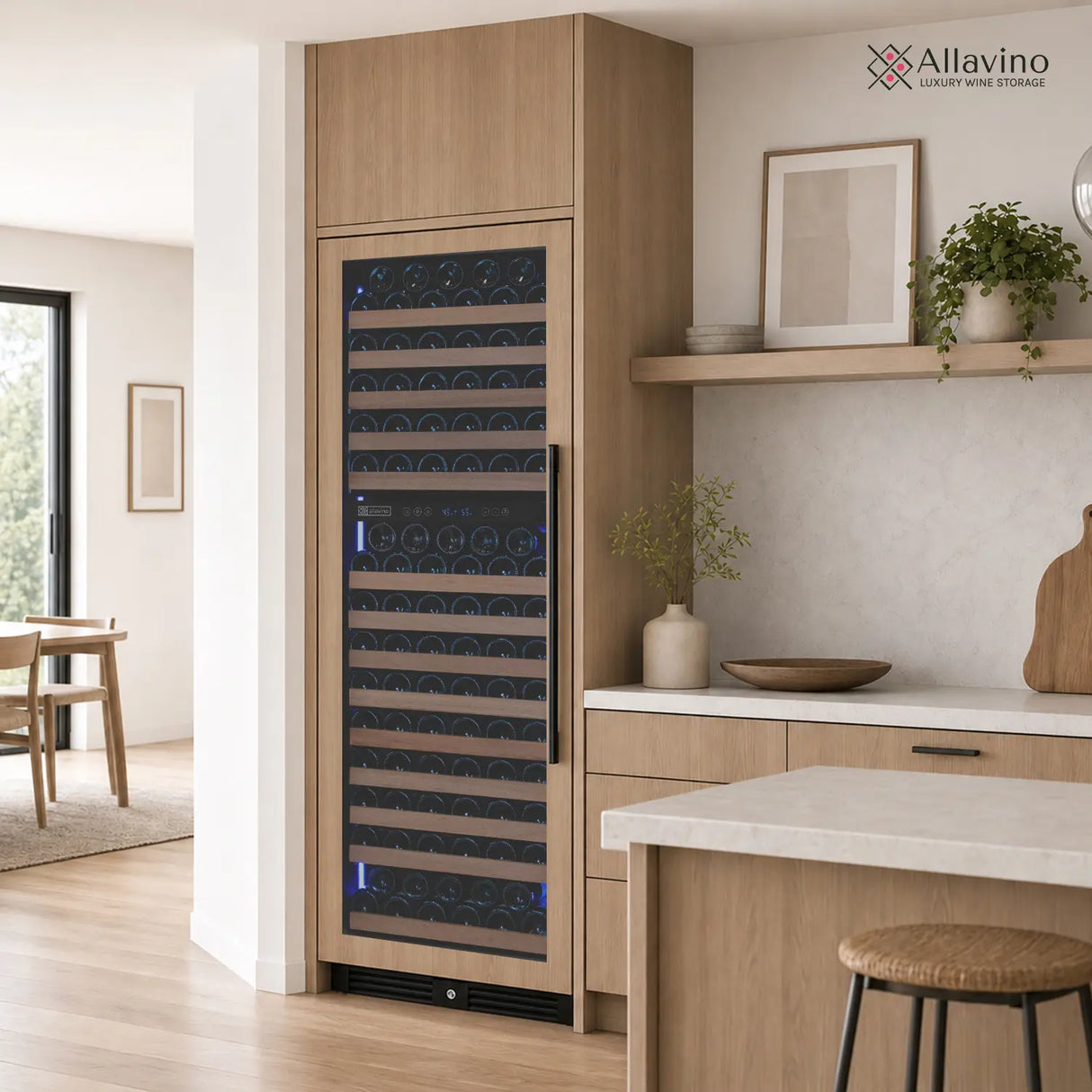 Allavino Reserva Series 172 Bottle Dual Zone Built-In Wine Refrigerator Panel Ready Overlay Right Hinge VSW71LD-2PRR