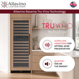 Allavino Reserva Series 172 Bottle Dual Zone Built-In Wine Refrigerator Panel Ready Overlay Right Hinge VSW71LD-2PRR