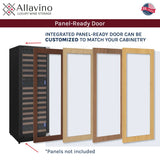 Allavino Reserva Series 172 Bottle Dual Zone Built-In Wine Refrigerator Panel Ready Overlay Right Hinge VSW71LD-2PRR