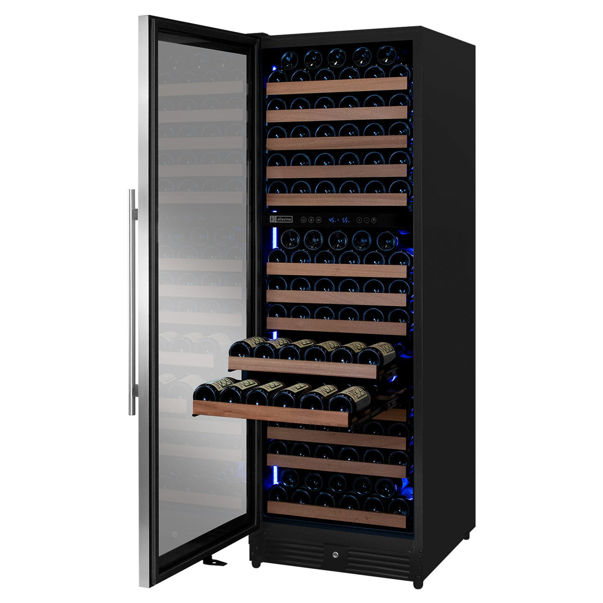 Allavino Reserva Series 172-Bottle Dual Zone Built-In Wine Refrigerator with Stainless Steel Door Left Hinge VSW71LD-2SL
