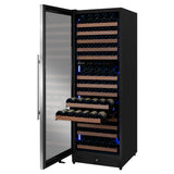 Allavino Reserva Series 172-Bottle Dual Zone Built-In Wine Refrigerator with Stainless Steel Door Left Hinge VSW71LD-2SL