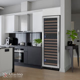 Allavino Reserva Series 172-Bottle Dual Zone Built-In Wine Refrigerator with Stainless Steel Door Left Hinge VSW71LD-2SL