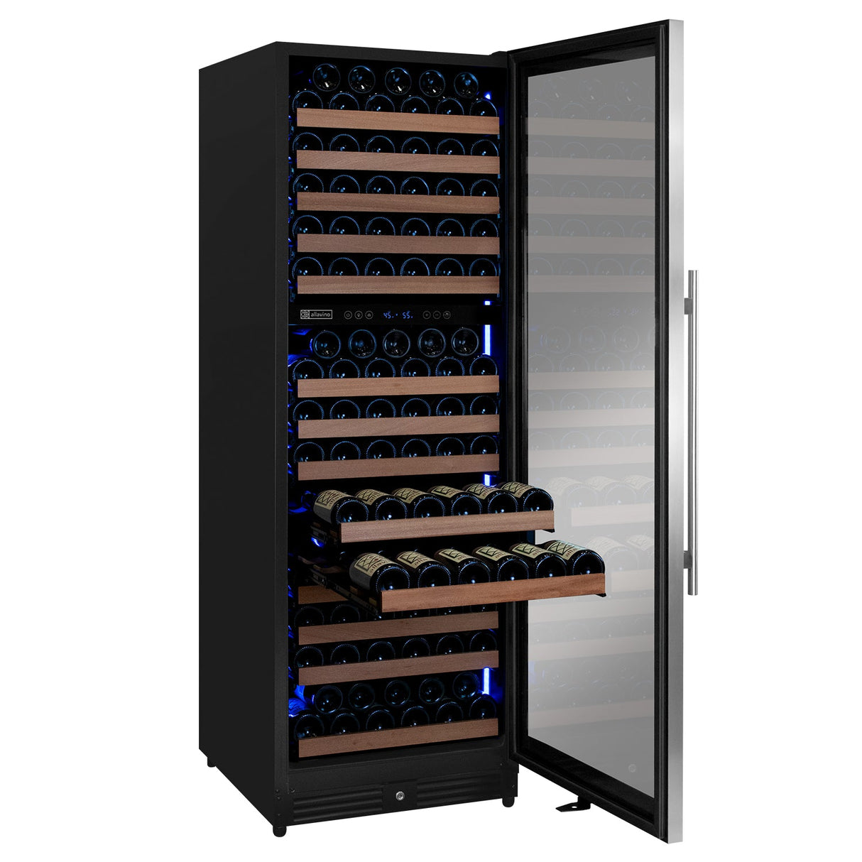 Allavino Reserva Series 172-Bottle Dual Zone Built-In Wine Refrigerator with Stainless Steel Door Right Hinge VSW71LD-2SR