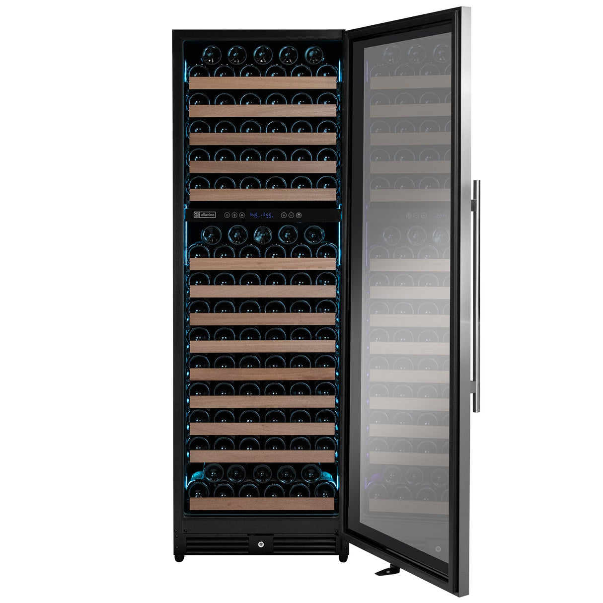 Allavino Reserva Series 172-Bottle Dual Zone Built-In Wine Refrigerator with Stainless Steel Door Right Hinge VSW71LD-2SR