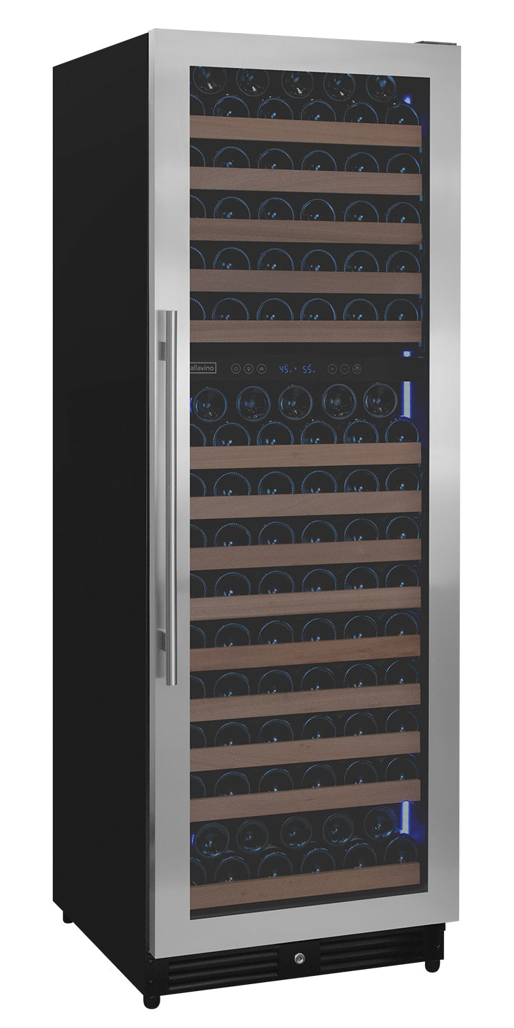 Allavino Reserva Series 172-Bottle Dual Zone Built-In Wine Refrigerator with Stainless Steel Door Right Hinge VSW71LD-2SR