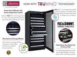 Allavino 47" Wide FlexCount II Tru‑Vino 256 Bottle Dual Zone Stainless Steel Side‑by‑Side Wine Refrigerator BF 2X‑VSWR128‑1S20