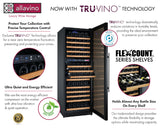 Allavino 47" Wide FlexCount II Tru‑Vino 344 Bottle Four‑Zone Black Side‑by‑Side Wine Refrigerator BF 2X‑VSWR172‑2B20