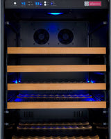 Allavino 47" Wide FlexCount II Tru‑Vino 344 Bottle Four‑Zone Black Side‑by‑Side Wine Refrigerator BF 2X‑VSWR172‑2B20