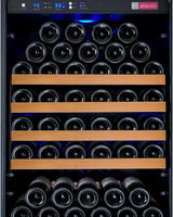 Allavino 47" Wide FlexCount II Tru‑Vino 344 Bottle Four‑Zone Black Side‑by‑Side Wine Refrigerator BF 2X‑VSWR172‑2B20