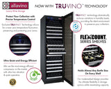 Allavino 47″ Wide FlexCount II Tru‑Vino 349 Bottle Three Zone Stainless Steel Side‑by‑Side Wine Refrigerator 3Z‑VSWR7772‑S20