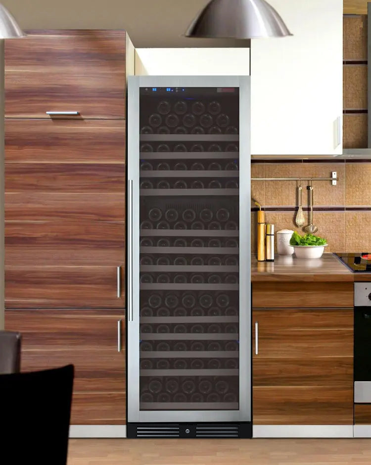 Allavino 24” Wide FlexCount II Tru-Vino 177 Bottle Single Zone Stainless Steel Right Hinge Wine Refrigerator