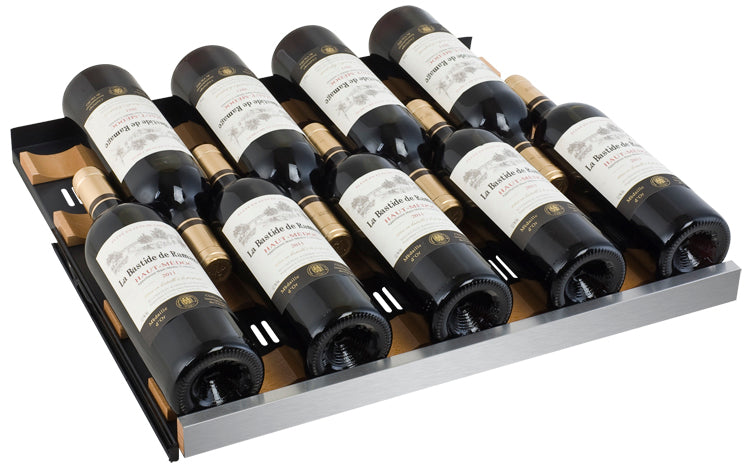 Allavino FlexCount Series 56 Bottle Single Zone Built-In Wine Cooler Refrigerator with Stainless Steel Door Left Hinge VSWR56-1SL20