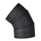 Ventis 6" Black 45-Degree Fixed Elbow (Single-Wall Black Stove Pipe)