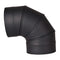 Ventis 6" Black 90-Degree Adjustable Elbow (Single-Wall Black Stove Pipe)