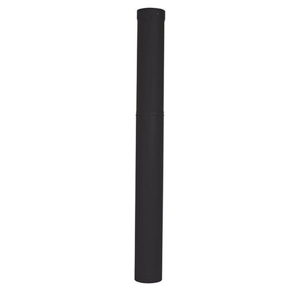Ventis 6" Diameter Large Telescoping Pipe (Single-Wall Black Stove Pipe)