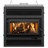 Ventis HE250R 37" Black High-Efficiency Wood Burning Fireplace with Blower – EPA 2020 Certified