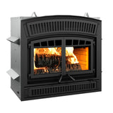 Ventis HE350 45" Black High-Efficiency Wood Burning Fireplace with Blower – EPA 2020 Certified
