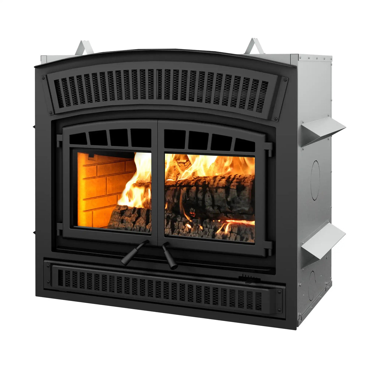 Ventis HE350 45" Black High-Efficiency Wood Burning Fireplace with Blower – EPA 2020 Certified