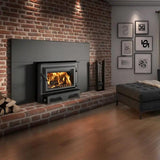 Ventis HEI240 Black 28" Large Wood Fireplace Insert with Blower, EPA 2020 Certified