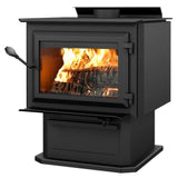 Ventis HES350 29" Black Wood Burning Extra Large Stove With Pedestal, EPA2020 Certified