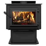Ventis HES350 29" Black Wood Burning Extra Large Stove With Pedestal, EPA2020 Certified