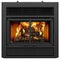 Ventis ME150 40" Black Wood Burning Fireplace With Firescreen Doors