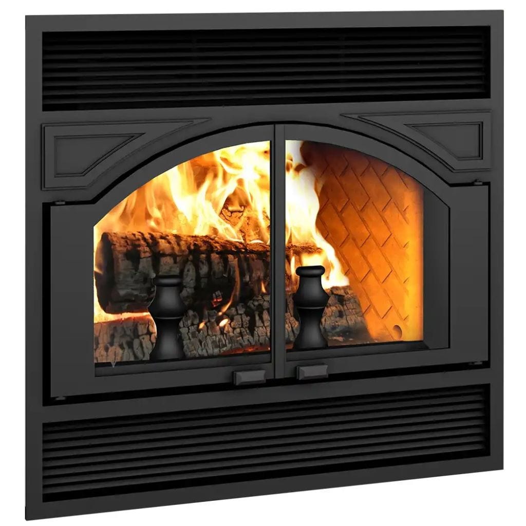 Ventis ME300 41" Black Wood Burning Large Fireplace With Blower
