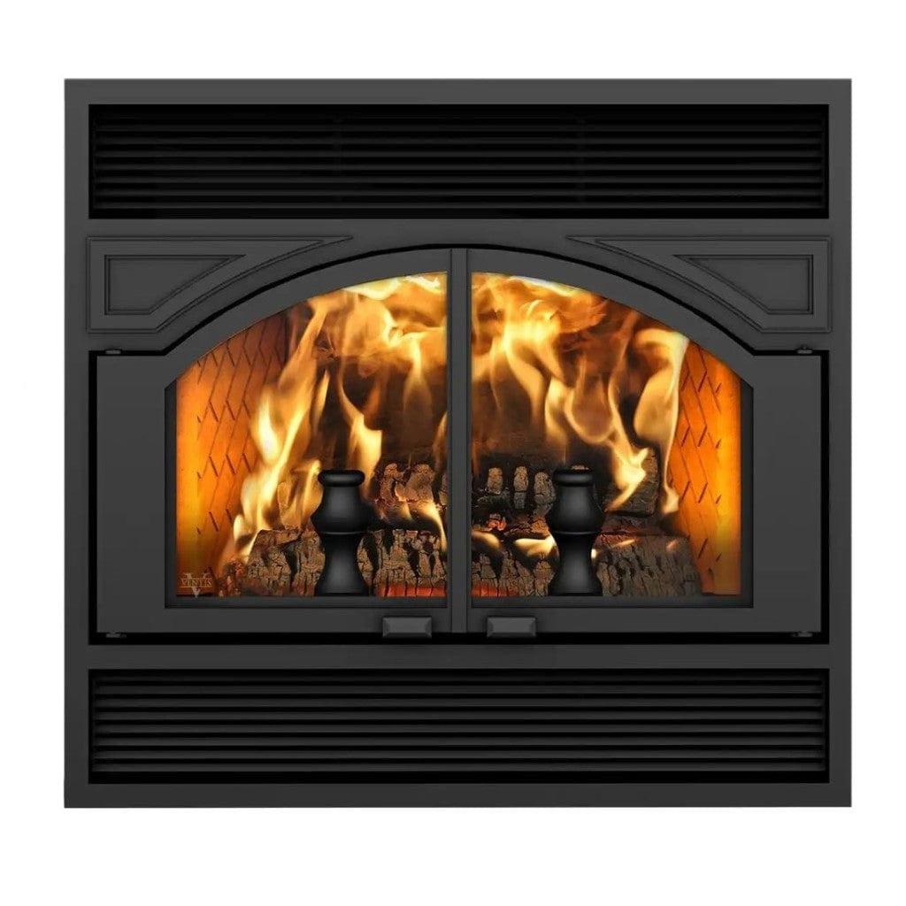 Ventis ME300 41" Black Wood Burning Large Fireplace With Blower