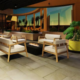 HearthArtSinn Volcano 15 Outdoor Stainless Gas Fireplace Steel Fire Pit