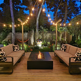 HearthArtSinn Volcano 15 Outdoor Stainless Gas Fireplace Steel Fire Pit