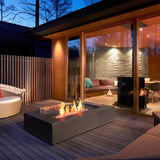 HearthArtSinn Volcano 15 Outdoor Stainless Gas Fireplace Steel Fire Pit