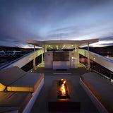 HearthArtSinn Volcano 15 Outdoor Stainless Gas Fireplace Steel Fire Pit