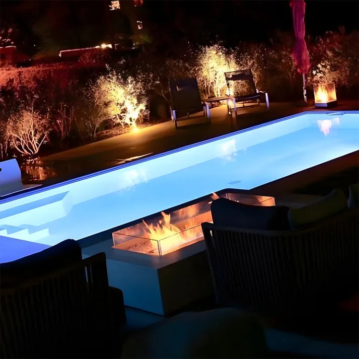 HearthArtSinn Volcano 15 Outdoor Stainless Gas Fireplace Steel Fire Pit