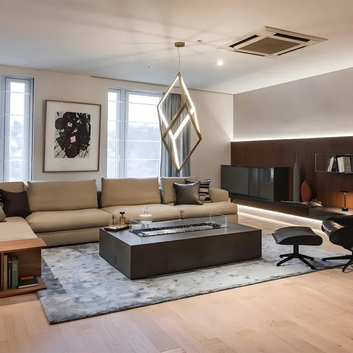 HearthArtSinn Volcano 15 Outdoor Stainless Gas Fireplace Steel Fire Pit